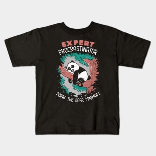 Expert Procrastinator Panda Nap Forest by Tobe Fonseca Kids T-Shirt